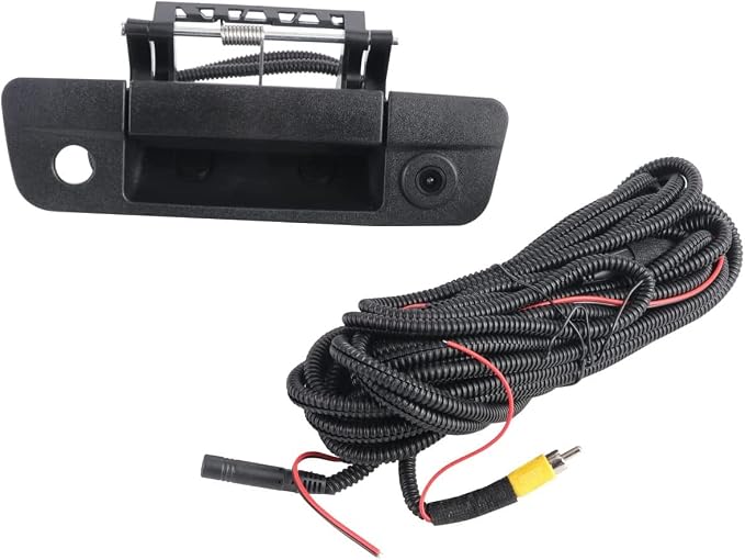 DYRDINSHOW Tailgate Replace Rear View Camera Backup Tailgate Handle Camera Compatible with Dodge Ram 2009-2017,Tailgate Door Handle Replacement Camera(Color: Black)