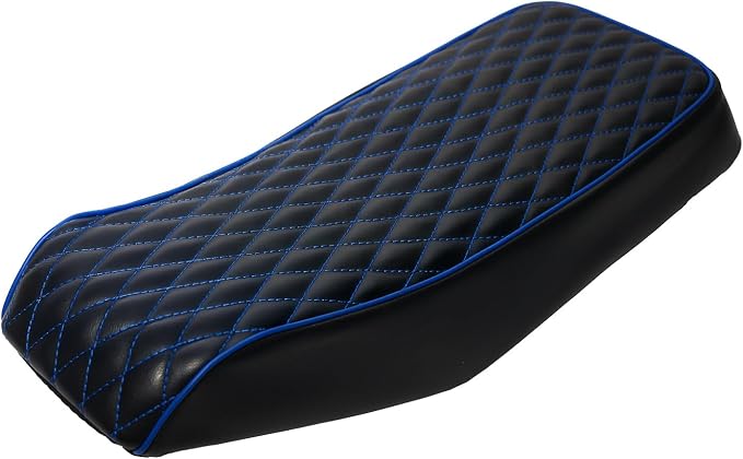 JMCHstore Blue Diamond Stitch Retro Mini bike Seat for Monster Mega Moto MMB80 80cc FRP GMB100 98cc, For Coleman RB100 RT100 Mini Bike Cushion Replacement parts