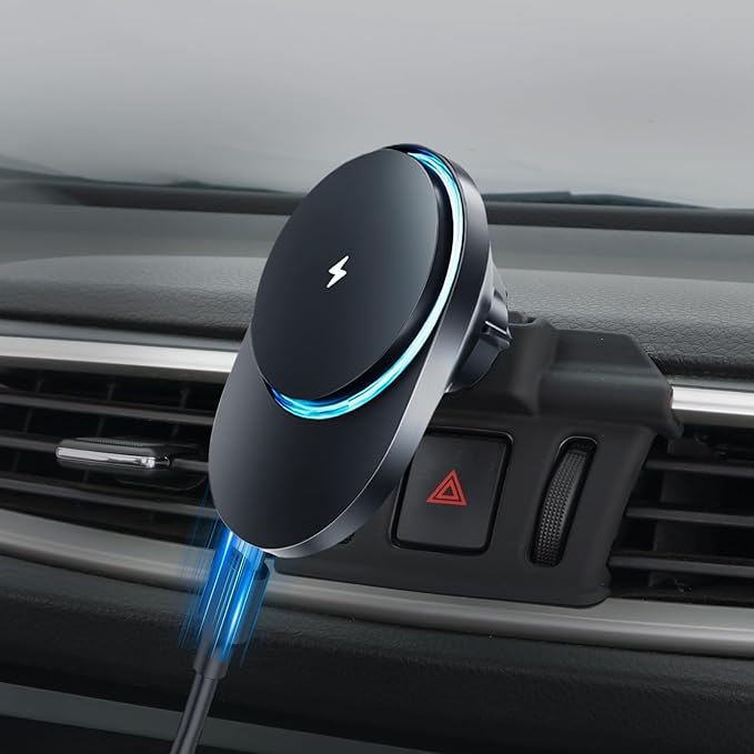CLEC for Nissan Murano 2015-2024 Magnetic Wireless Charger Car Phone Holder Mount Custom Fit for Nissan Murano Car Accessories 15W Fast Charging Car Phone Holder Wireless Charger