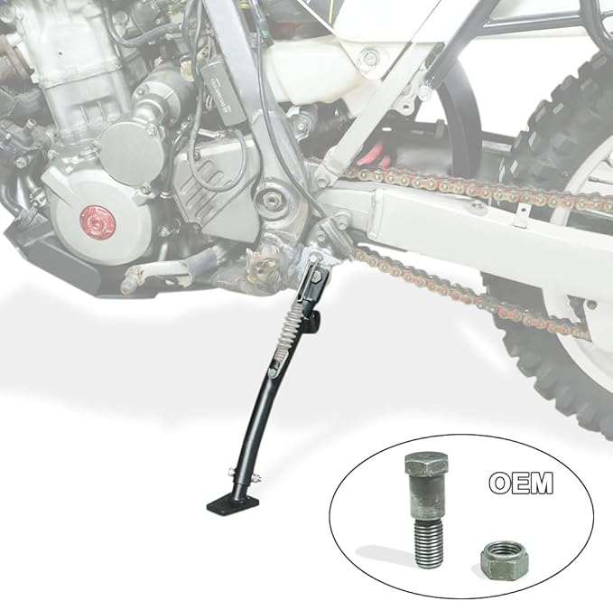 xitomer 0-3'' Motorcycle Adjustable Large Kickstand Fit for DRZ400S 2024 2023 2022 2021 DRZ400S 2020 2019 2018 DRZ400SM 1993-2024 Side Stand Bracket Foot Side Support