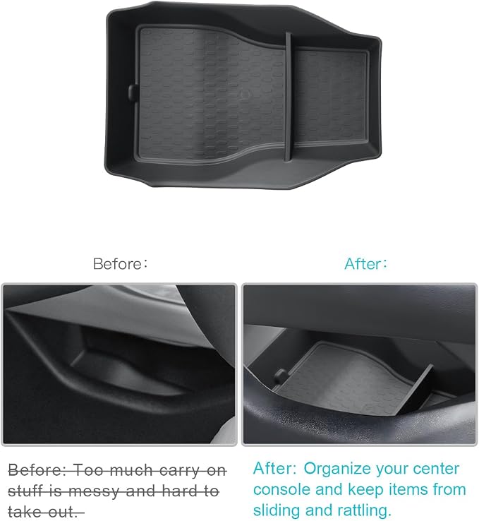 CDEFG for 2024-2026 Lincoln Nautilus Center Console Organizer for 2024 2025 2026 Lincoln Nautilus Accessories Lower Console Organizer Armrest Storage Box