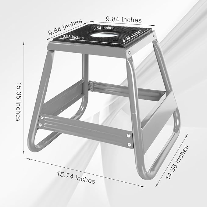 Big RED Dirt Bike Stand, 1000lb Capacity, Universal Detachable Maintenance Motorcycle Lift for Kawasaki, Honda, Yamaha, Silver