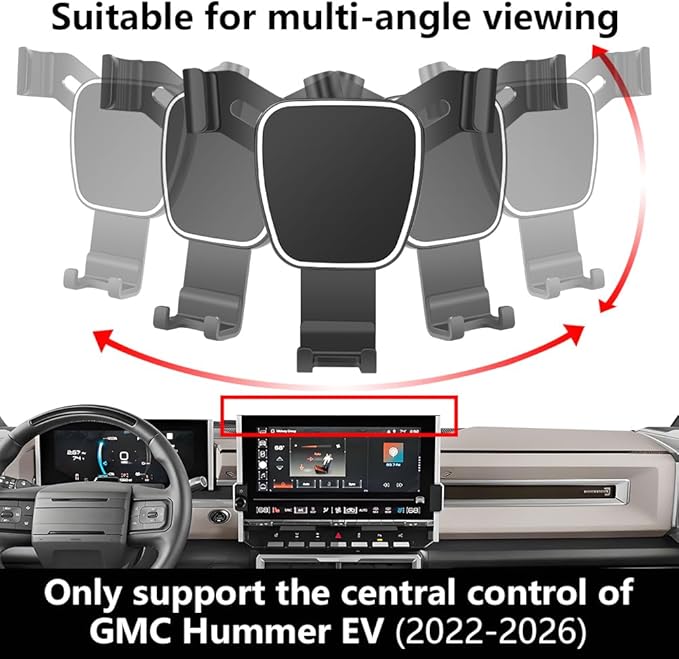 Car Phone Holder Center Console Organizer for GMC Hummer EV 2022 2023 2024 2025 2026 Auto Accessories Navigation Bracket Interior Decoration Screen Mobile Cell Phone Mount case