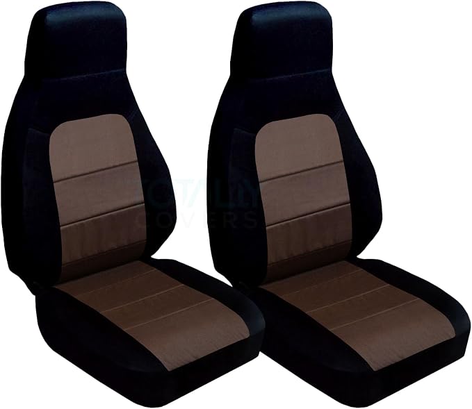 Totally Covers Compatible with 1990-2000 Mazda MX-5 Miata Seat Covers: Black and Brown (22 Colors) Bucket