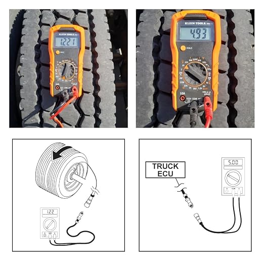 ABS Diagnostic Multimeter Cable Adapter with Case for Heavy Duty Semi Trucks and Semi Trailers