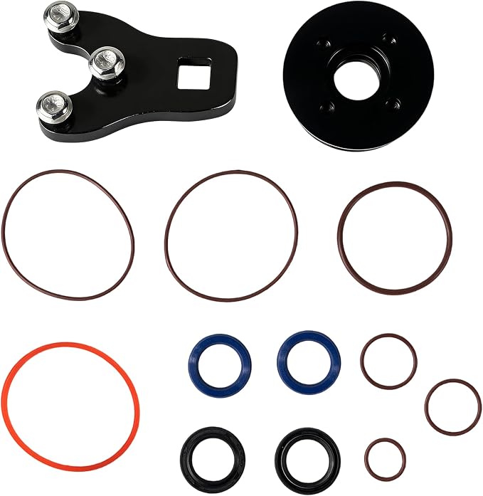 Trim Piston Repair Seal Kit with Wrench, Compatible with Evinrude Johnson E-Tec 60HO 75 90 90HO 115 130 HP Outboard Engines, Fits 3 & 4 Cylinder Single Ram Trim Units, Replaces 5008985 352932 5008773