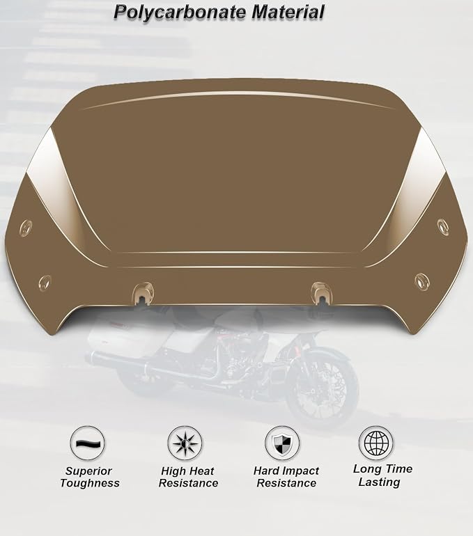 10" Wave Windshield Windscreen Wind Splitter fits for Harley Davidson CVO Road Glide FLTRXSE 2023-up,CVO Road Glide ST FLTRXSTSE 2024-up,Road Glide FLTRX 2024-up,2026-up FLTRT&FLTRXL