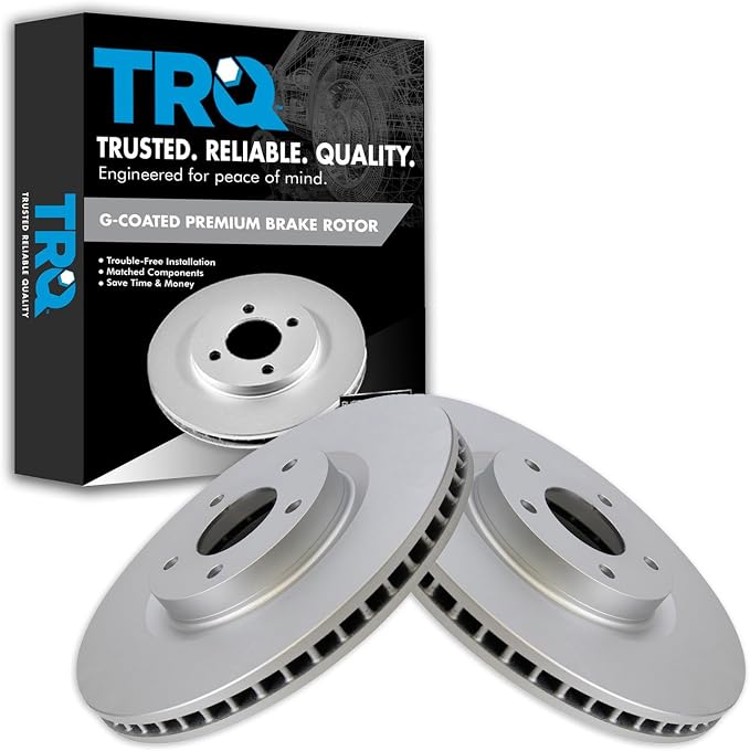 TRQ Front Brake Rotor Set Compatible with 2004-2023 Nissan Maxima 2003-2011 Murano 2005 Altima