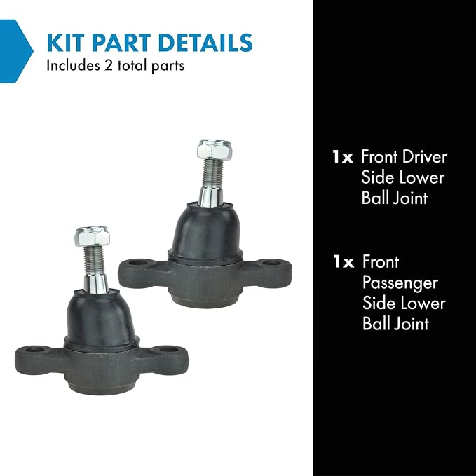 TRQ Front Lower Ball Joint Set Compatible with 2006-2011 Hyundai Azera 2006-2010 Sonata 2007-2009 Kia Amanti