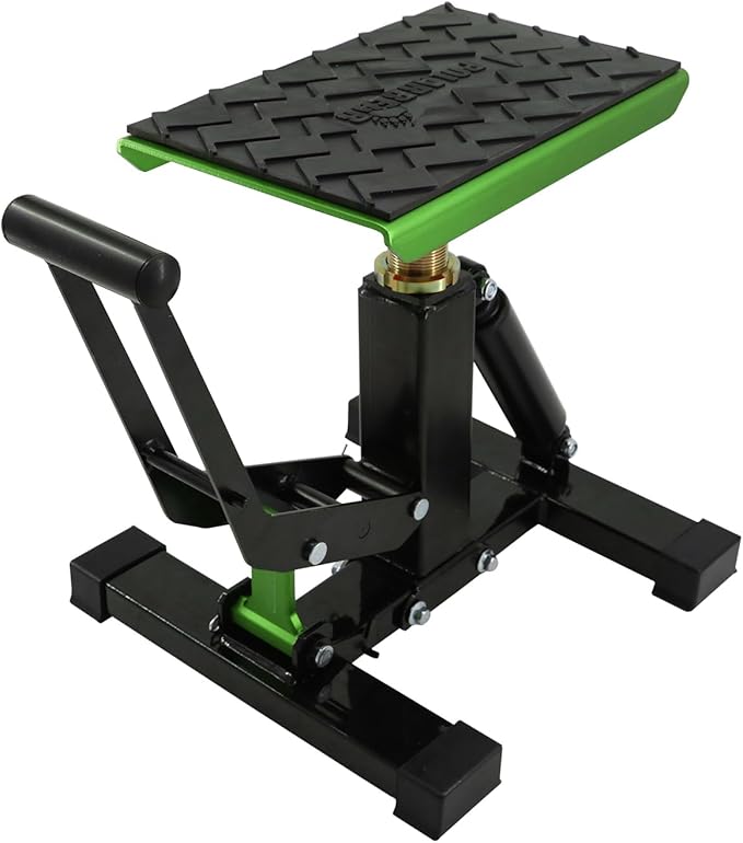 POLARBEAR Dirt Bike Stand and Lift Motorcycle Hydraulic Jack Stands1200LBs Capacity Adjustable Height Quick Jack for Maintenance(Green)