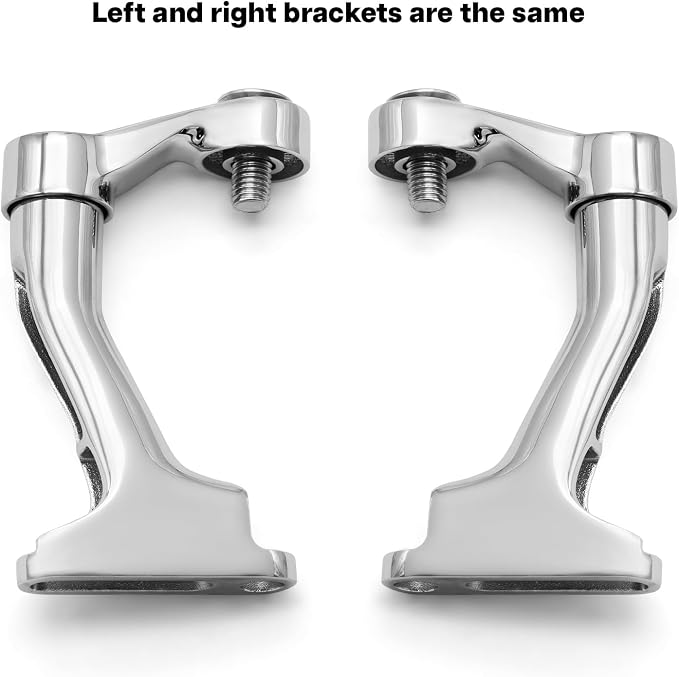 Adjustable Streamliner Passenger Footboard Floorboard with Mount Kit Fit for Harley Touring Road King Road Glide Street Glide Electra Glide CVO 1993-2025 (Chrome)