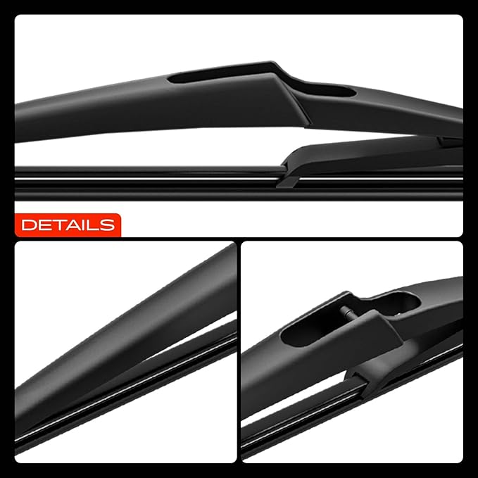 A-Premium 26"+17"+12" Windshield Wiper Blades Compatible with Nissan Rogue 2014-2024, Pathfinder 2013-2020 - Front Rear Wipers Blade Set for Hook/Snap Claw, with Wear Indicator & Towel (Pack of 3)
