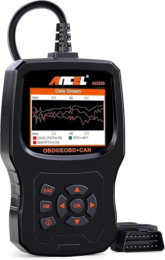 ANCEL AD530 Vehicle OBD2 Scanner with ANCEL Protective Case Storage Bag
