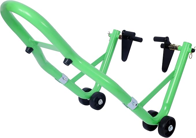 Donext Motorcycle Stand 1000LB Sport Bike Front and Rear Wheel Lift Swingarm Paddock Stands Green, U
