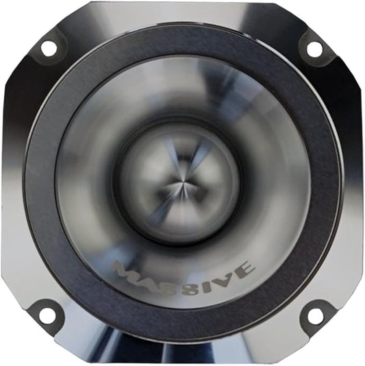 Massive Audio MT1V2 3.5" Power Bullet Tweeter | 4 Ohm, 60W RMS Titanium Dome Super Tweeter, High-Output Pro Audio Highs, Aluminum Housing for Car, Motorcycle & Powersports Systems