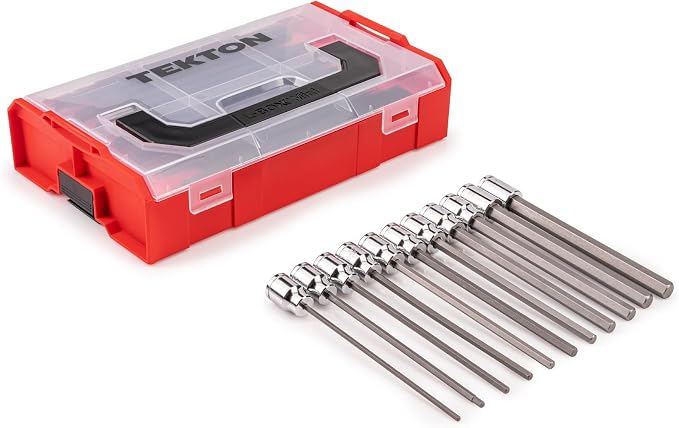 TEKTON Long Hex Bit Socket Set, 11-Piece | SHB91702