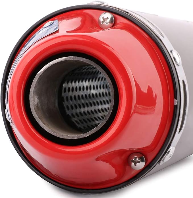 JFG RACING Full Slip On Exhaust Muffler - Complete Exhaust System For For CRF150F CRF230F CRF 230F 150F 2003-2013 / Hawk 250, Titanium