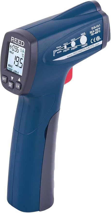 REED R2300 Infrared Thermometer, 12:1, 752°F (400°C)