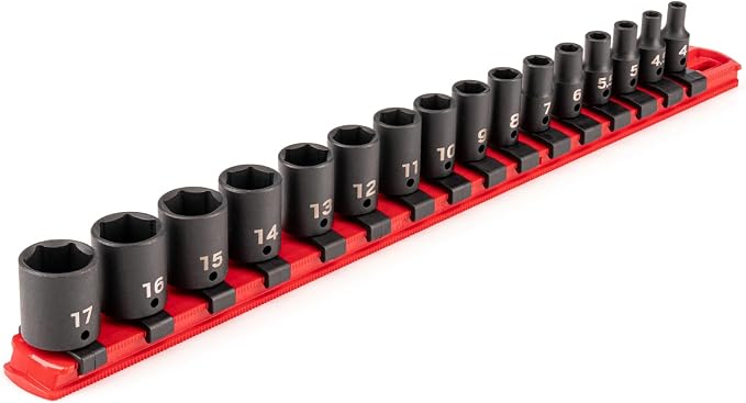 TEKTON 1/4 Inch Drive Impact Socket Set, 16-Piece | SID90102