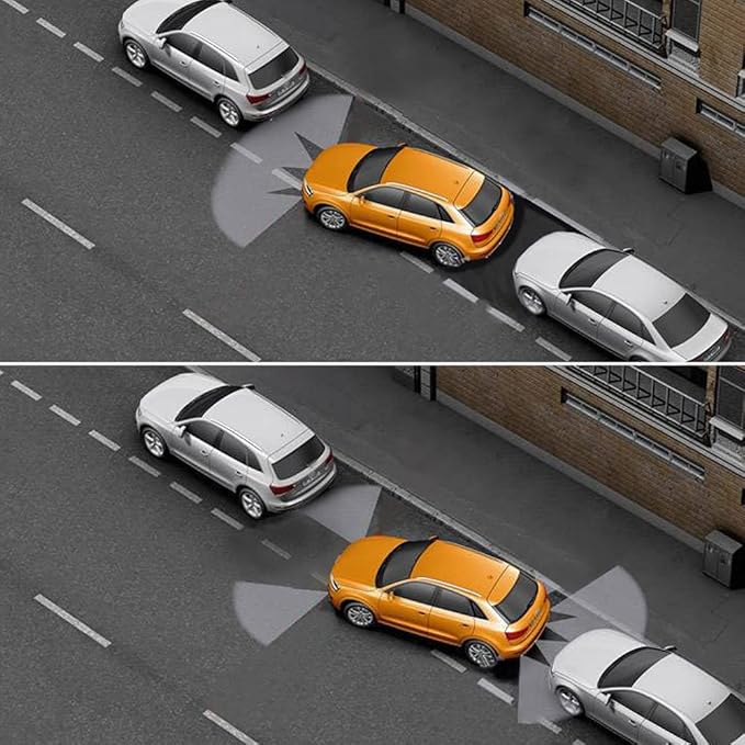 Car Parking Sensors Kit Reverse Radar parktronic System Auto Electronics Vehicle Backup Assistant Reverse 8 Sensor (Matte Black)