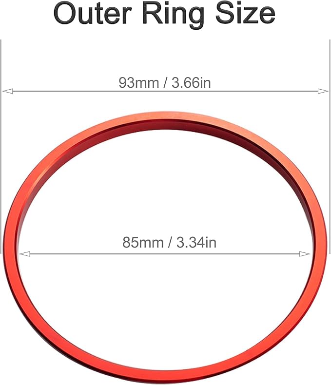 JDMCAR A/C Vent Ring Outer Trim Decoration Covers (4 pcs Set, Red) and Center Console Cushion Compatible with Toyota Tacoma Accessories 2016-2022 2023