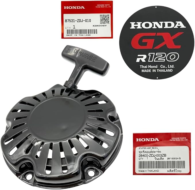 Genuine Recoil Starter Assy. *NH1* 28400-ZDJ-003ZB Genuine Emblem 87521-ZDJ-010 for Honda GXR120RT GXR120