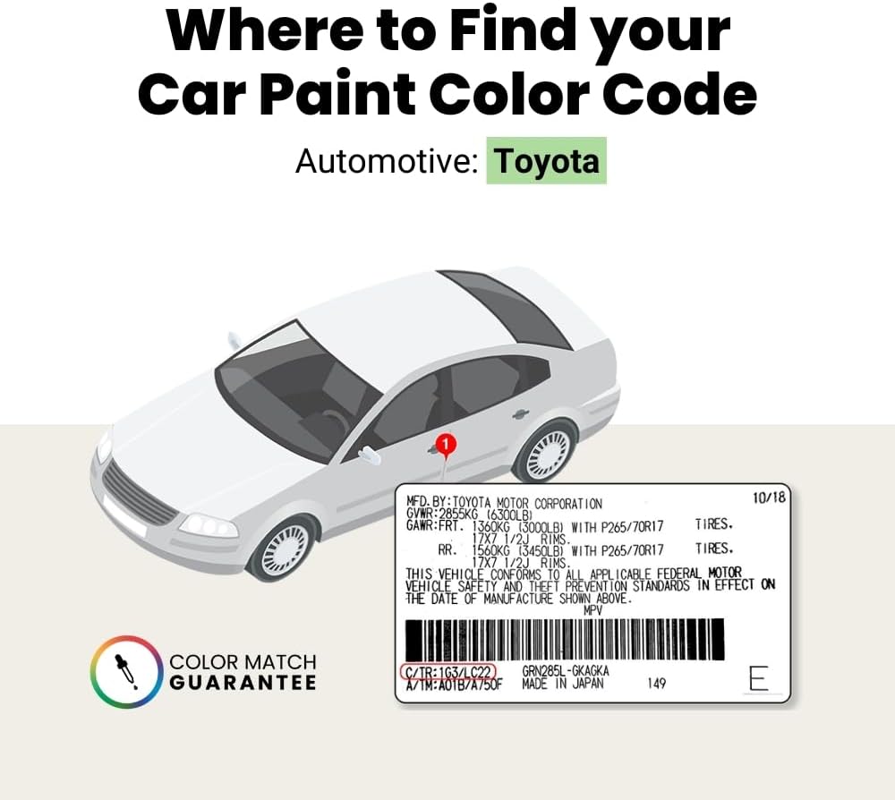 TouchUpDirect 1C8 Luner Mist Silver Metallic Compatible with Toyota Exact Match Touch Up Paint Brush - Preferred Kit