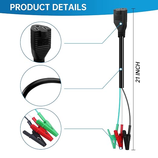 HVAC Adaptor Cord - 2PC HVAC Tools for Yellow Jacket 69522 - Compatible with Circuit Breaker Finder Kit Accessory RT250, ET300 ET310