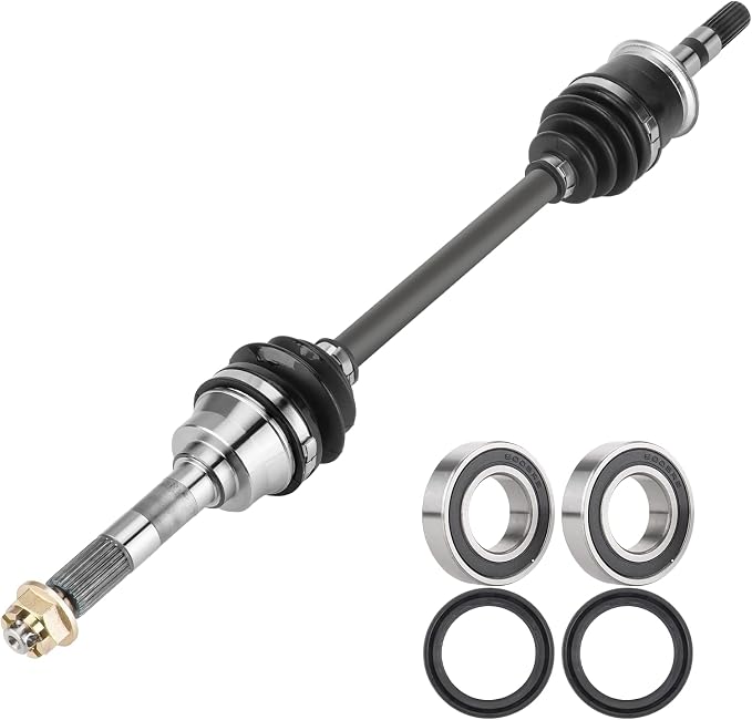 Front Left/Right CV Axle & Wheel Bearing Kit for Kawasaki Mule 4010 3010 2510 4x4 Diesel 2001 2002 2003 2004 2005 2006 2007 2008 2009 2010-2022; CV Axle Drive Shaft for 39158-1102, 59266-0034
