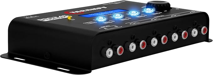 Taramp's Pro 2.4S DSP Crossover full Digital Signal Processor and Equalizer with sequencer 15-band Graphic Equalization 12 preset EQ 2-Channel in and 4-Channel Out