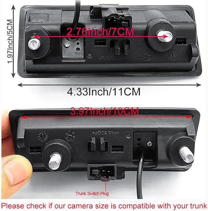 GreenYi Trajectory Backup Camera for VW Audi + AHD 720P Car Rearview Camera