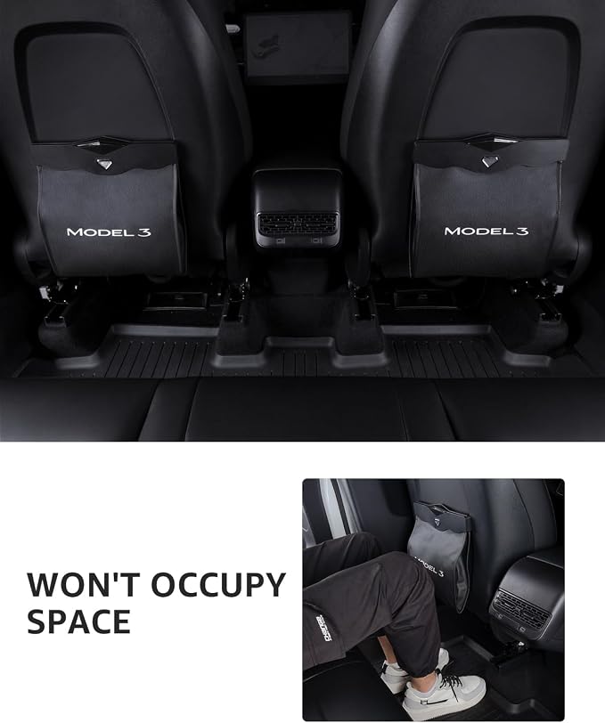 Motrobe Tesla Model 3 Garbage Bag and Tesla Model 3 Mud Flaps