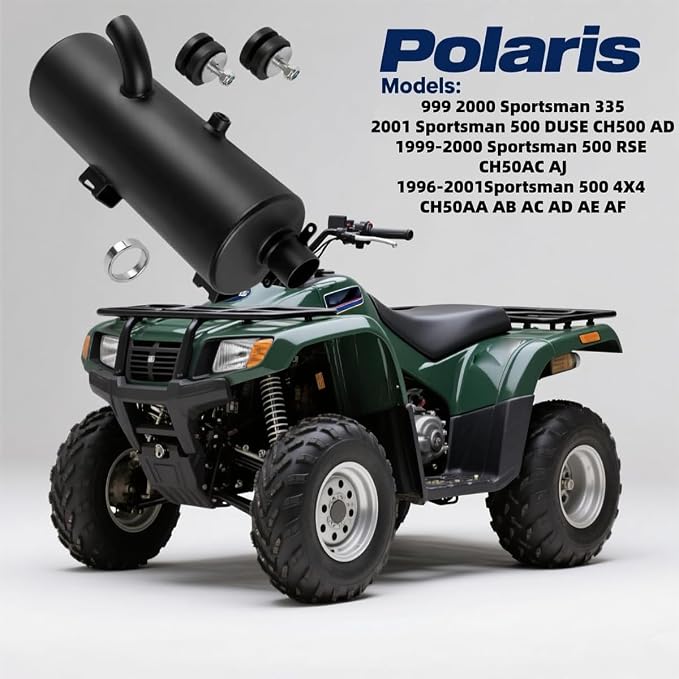 1260715-489 Exhaust Muffler Silencer Replacement | Fit For Polaris Sportsman 500 4X4 1996-2001 & Sportsman 335 1999-2000 | OEM # 1260715-029