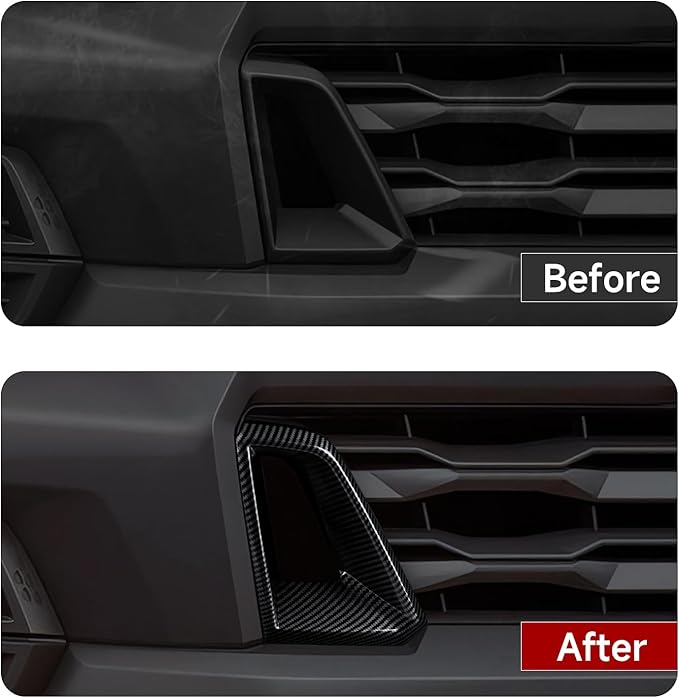 Car ABS Carbon Fiber Front Bumper Grille Cover Interior Trim Decal for Chevy Colorado 2023 2024 2025 2026 Accessories