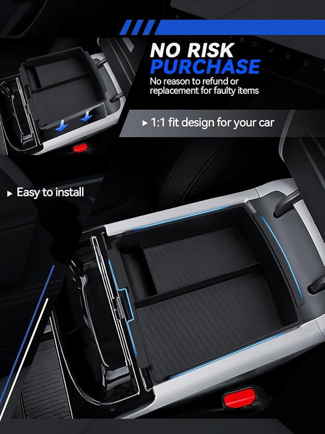 for 2026 Tucson Center Console Organizer Double-Layer 2025-2026 Tucson(Limited) & Tucson Hybrid Accessories Armrest Box Organizer+Lower Center Console Tray-ONLY Fit Tucson with Electronic Shift