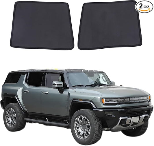 Car Side Window Shades Compatible with Hummer EV Accessories 2024 2025 2026 Side Window Sun Shades Glare and UV Rays Protection Car Camping and Napping Curtains (Front Window)