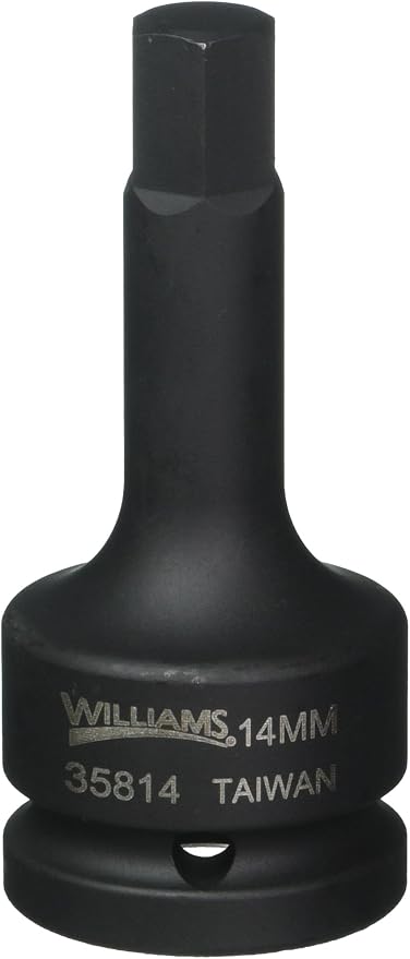 Williams JHW35814 3/4-Inch Drive Impact Hex Bit Driver, 14mm , Black