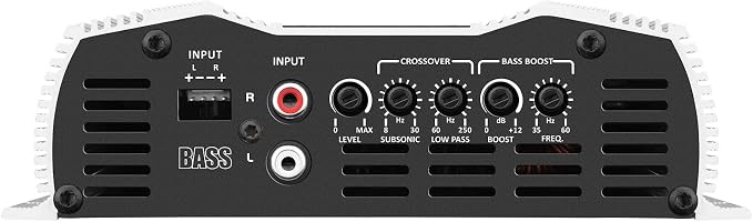 Taramp's Bass 800 1 Ohm Monoblock Amplifier 800 Watts Rms 1 Channel, 14.4VDC Out Power Full Range, Great for Sub/Bass - RCA/High Level Input, Car Audio