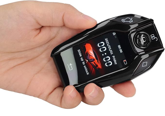 Greensen Universal TK800+ LCD Touch Screen Smart Key, Alloy Frame, Keyless Entry with 15 Days Standby for Start Stop Engine Vehicles (Black)