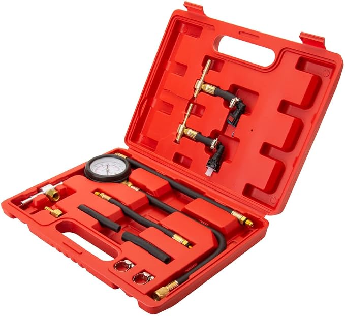 Tusk Fuel Pressure Tester Kit – Universal Fuel-Injected Motorcycle/ATV/UTV Fuel System Diagnostic Tool