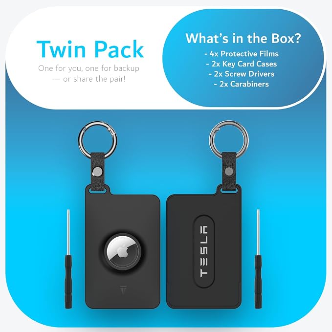 TUDIA Center Console Tray for Tesla Model 3 (2021-2023) / Model Y (2021-2025) + Tesla Key Card Holder with Air Tag Slot Bundle Set