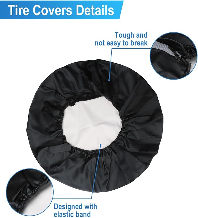 Spare Tire Cover for RV Trailer with American Eagle President Mountain Stone Statue, Waterproof PVC Leather for Truck SUV Wrangler Camper Vehicle Wheel Cover Waterproof Sun Dust Protection 17 inch