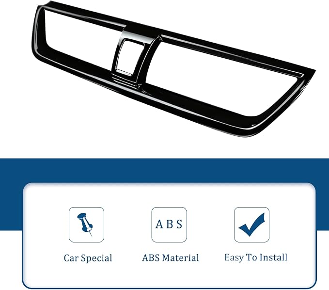Center Console Dash Middle AC Air Condition Vent Panel Outlet Cover Trim for Chevrolet Trailblazer 2024-2026 Interior Accessories (ABS Gloss Black)