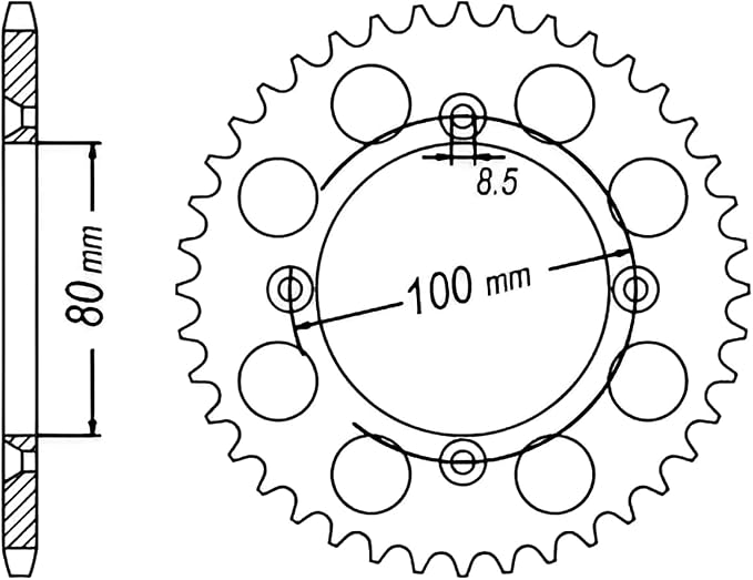 428 Motorcycle Drive Sprocket and Chain Kit compatible with Honda CRF125 F 2014-2025