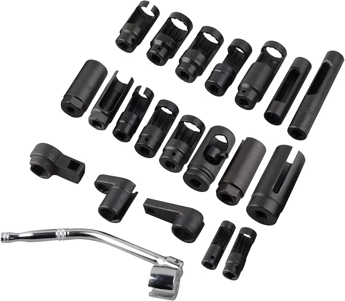 DAYUAN 21pcs Oxygen Sensor Socket Set Bundle with 10Pcs Oxygen Sensor Socket Set Sensor Oil Pressure Sending Unit Removal Kit