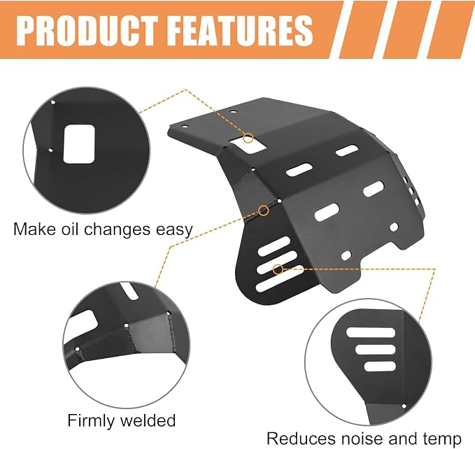 Motorcycle Skid Plate Replacement for Yamaha TW200 1987-2025 Under Engine Protection Aluminum Bash Plate(Black)