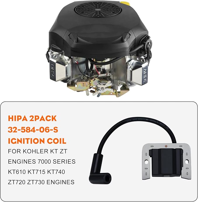 Hipa 7000 Series Ignition Coil Magneto Replace Kohler KH-32-584-06-S 32 584 06-S for Kohler KT725 KT735 KT610 KT715 KT740 ZT720 ZT730 Engines