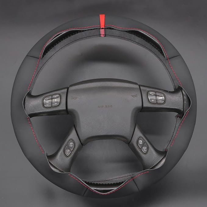 MEWANT Steering Wheel Cover for Chevy Silverado 1500/2500/3500 2003-2006 / Silverado 1500 2500HD 3500 Classic 2007 / Trailblazer 2002-2009 Hand-Stitched Steering Wheel Wrap