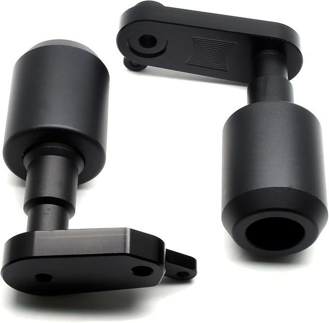 MZS Motorcycle Frame Sliders, Falling Crash Protector Guards No Cut Kits Black Compatible with ZX6R ZX-6R 2009 2010 2011 2012