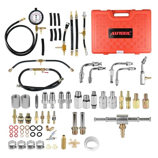 Digital Fuel Injection Pressure Tester TU-443 Multifunction Fuel System Pressure Gauge Fuel Injection Pressure Test Gauge for Petrol Engine Fuel Pressure Testers